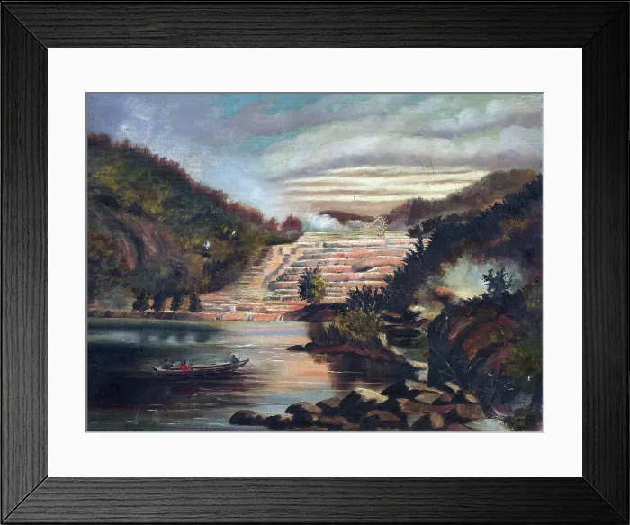 Framed Print : Pink terraces, c1885. Creator: Unknown Framed Print : Pink terraces, c1885. Creator: Unknown