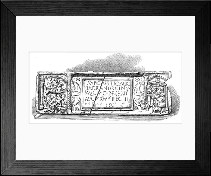 Framed Print : Roman legionary tablet found at Bridgeness, Linlithgowshire, 1868. Creator: Unknown Framed Print : Roman legionary tablet found at Bridgeness, Linlithgowshire, 1868. Creator: Unknown