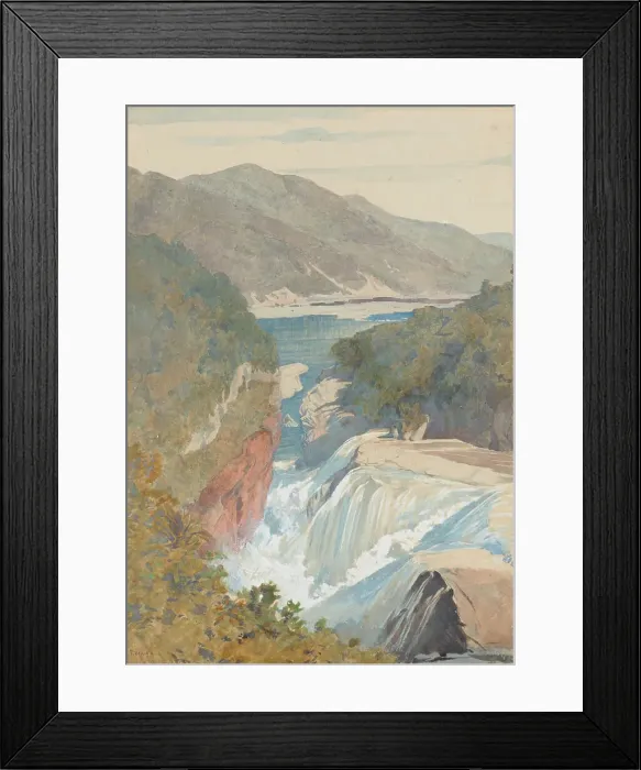 Framed Print : Te Reinga, Falls of the Wairoa. Hawke's Bay, April 1867. Creator: James Crowe Richmond Framed Print : Te Reinga, Falls of the Wairoa. Hawke's Bay, April 1867. Creator: James Crowe Richmond