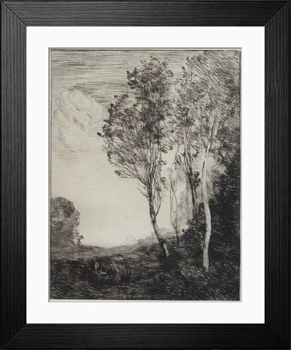 Framed Print : Remembrance of Italy (Souvenir d'Italie), 1866. Creator: Jean-Baptiste-Camille Corot Framed Print : Remembrance of Italy (Souvenir d'Italie), 1866. Creator: Jean-Baptiste-Camille Corot