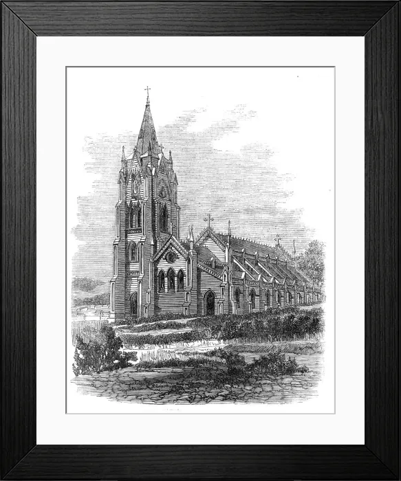 Framed Print : Roman Catholic church, Wellington, New Zealand, 1869. Creator: Unknown Framed Print : Roman Catholic church, Wellington, New Zealand, 1869. Creator: Unknown