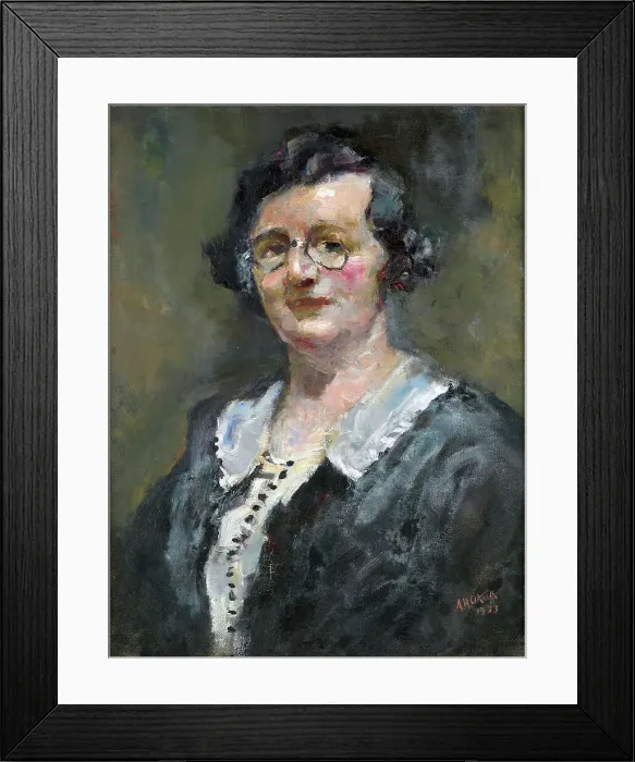 Framed Print : Portrait of Miss I. Robertson, 1933. Creator: Alfred Henry O'Keeffe Framed Print : Portrait of Miss I. Robertson, 1933. Creator: Alfred Henry O'Keeffe