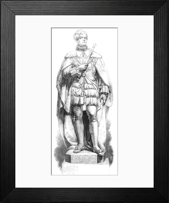 Framed Print : Statues of the kings in Westminster Hall: George IV. 1868. Creator: Unknown Framed Print : Statues of the kings in Westminster Hall: George IV. 1868. Creator: Unknown