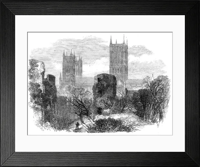 Framed Print : Ruins of the Bishop's Old Palace, Lincoln, 1869. Creator: Unknown Framed Print : Ruins of the Bishop's Old Palace, Lincoln, 1869. Creator: Unknown