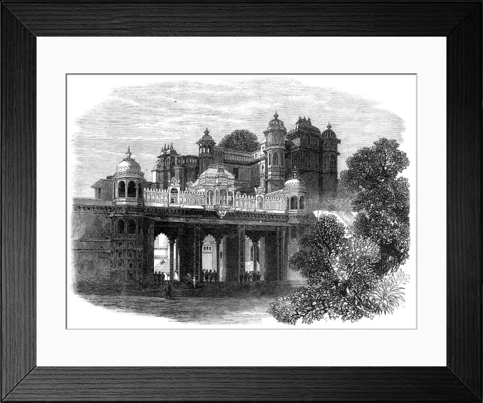 Framed Print : Palace of the Rana of Meywar, at Oodeypore, 1868. Creator: Unknown Framed Print : Palace of the Rana of Meywar, at Oodeypore, 1868. Creator: Unknown