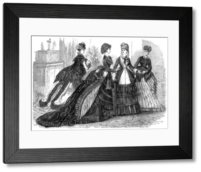 Framed Print : Paris fashions for April, 1869. Creator: Unknown Framed Print : Paris fashions for April, 1869. Creator: Unknown