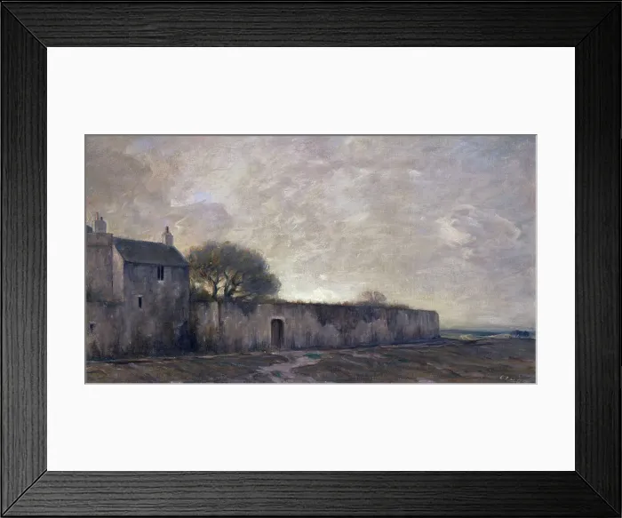Framed Print : The garden wall, 1909. Creator: Charles John Holmes Framed Print : The garden wall, 1909. Creator: Charles John Holmes