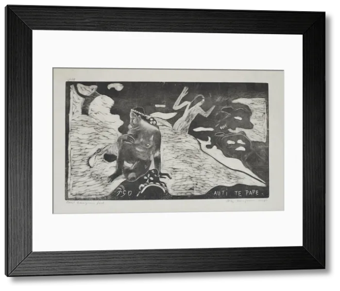 Framed Print : Auti te pape (Women at the river), 1894. Creator: Paul Gauguin Framed Print : Auti te pape (Women at the river), 1894. Creator: Paul Gauguin