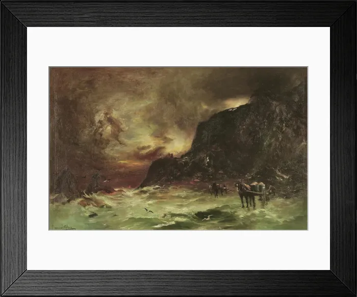 Framed Print : Storm at Wellington Heads, c.1908. Creator: Petrus van der Velden Framed Print : Storm at Wellington Heads, c.1908. Creator: Petrus van der Velden