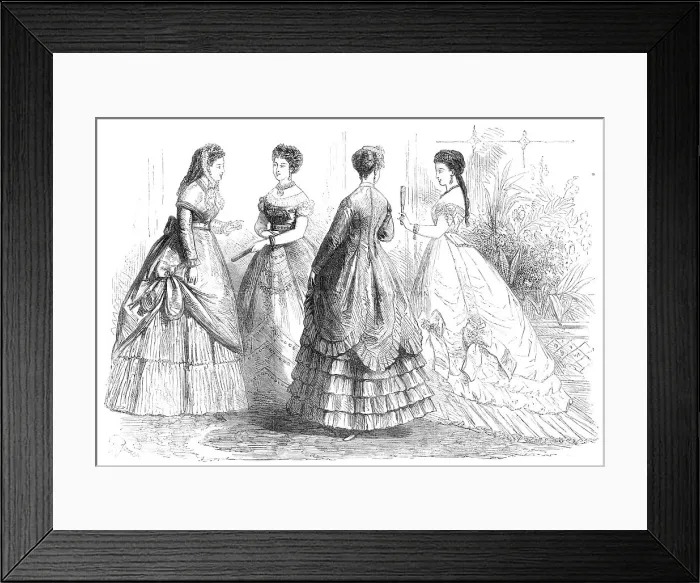 Framed Print : Paris fashions for June, 1868. Creator: Unknown Framed Print : Paris fashions for June, 1868. Creator: Unknown