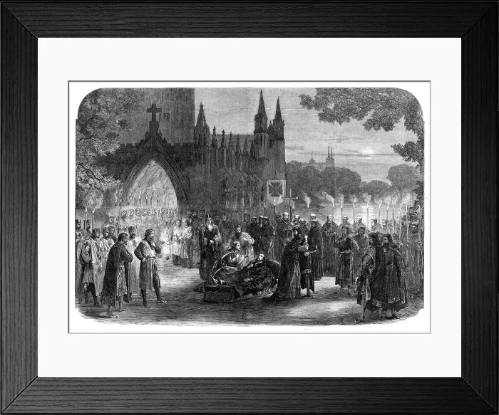 Framed Print : Scene from King John, at the Drury Lane Theatre, 1865. Creator: Unknown Framed Print : Scene from King John, at the Drury Lane Theatre, 1865. Creator: Unknown