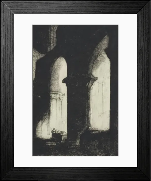 Framed Print : Winchester Cathedral, 1925. Creator: David Young Cameron Framed Print : Winchester Cathedral, 1925. Creator: David Young Cameron