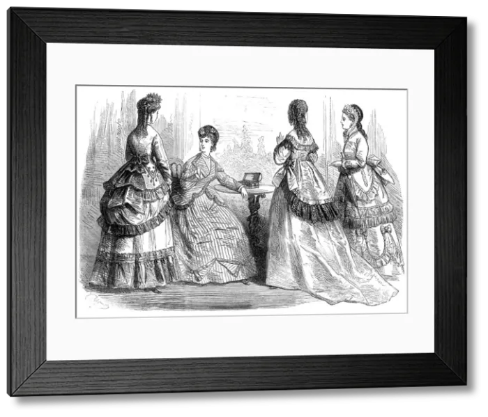 Framed Print : Paris fashions for June, 1869. Creator: Unknown Framed Print : Paris fashions for June, 1869. Creator: Unknown