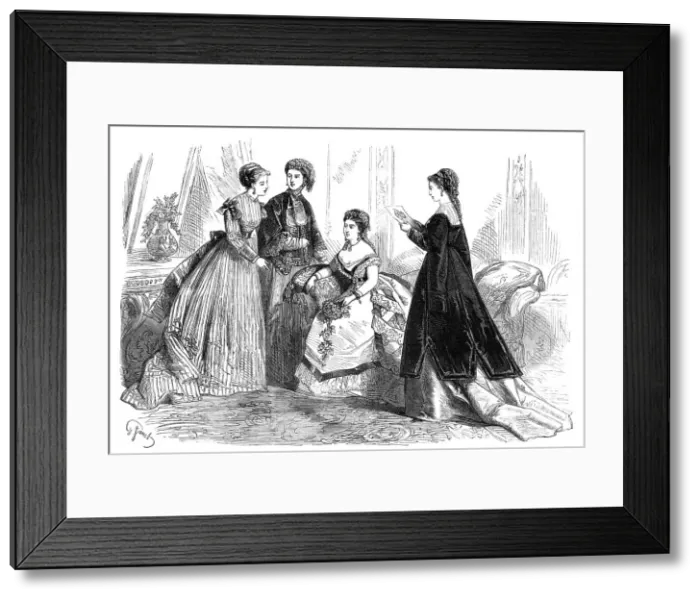 Framed Print : Paris fashions for March, 1868. Creator: Unknown Framed Print : Paris fashions for March, 1868. Creator: Unknown