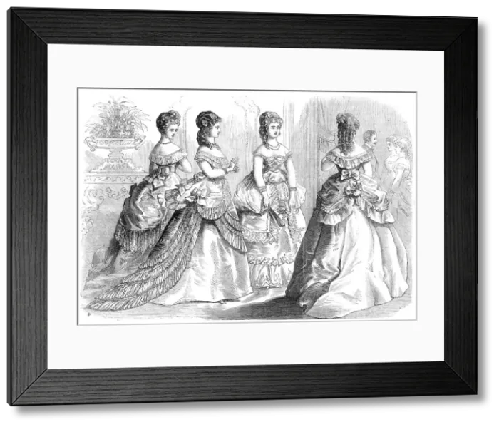 Framed Print : Paris fashions for March, 1869. Creator: Unknown Framed Print : Paris fashions for March, 1869. Creator: Unknown