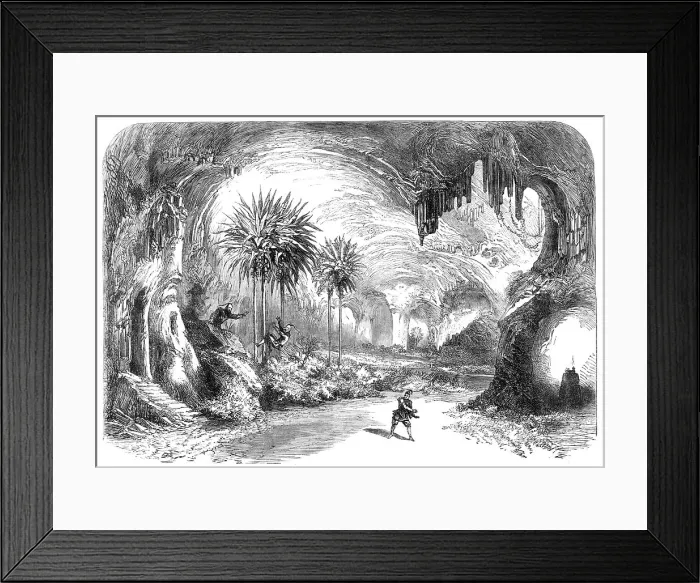Framed Print : Scenes from the Christmas pantomimes: Aladdin and the Wonderful Lamp - the Enchanted... 1865. Creator: Unknown Framed Print : Scenes from the Christmas pantomimes: Aladdin and the Wonderful Lamp - the Enchanted... 1865. Creator: Unknown