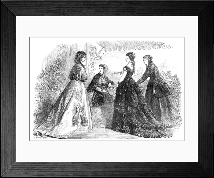 Framed Print : Paris fashions for May, 1868. Creator: Unknown Framed Print : Paris fashions for May, 1868. Creator: Unknown