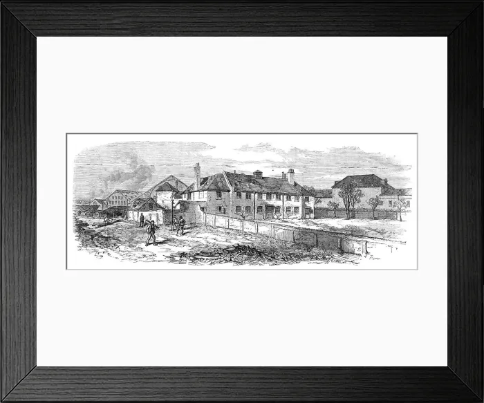 Framed Print : Pension office, Deptford Dockyard, 1869. Creator: Unknown Framed Print : Pension office, Deptford Dockyard, 1869. Creator: Unknown