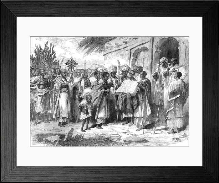 Framed Print : The Abyssinian Church Festival of Palm Sunday, 1868. Creator: Unknown Framed Print : The Abyssinian Church Festival of Palm Sunday, 1868. Creator: Unknown