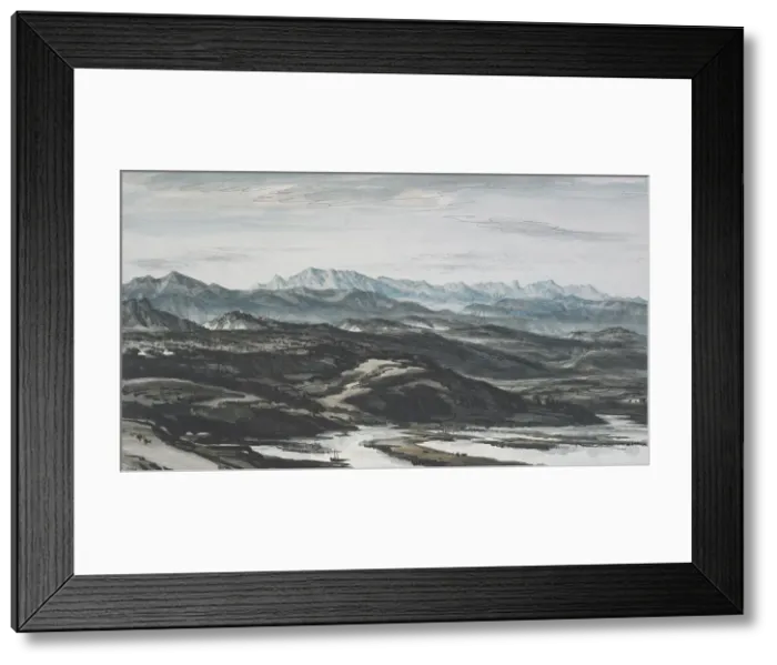 Framed Print : Asturian Coast, c.1916. Creator: David Muirhead Bone Framed Print : Asturian Coast, c.1916. Creator: David Muirhead Bone