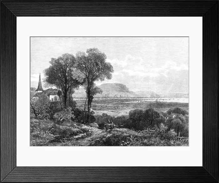 Framed Print : Prince Arthur in Ireland: Belfast, from Newtownbreda, 1869. Creator: Unknown Framed Print : Prince Arthur in Ireland: Belfast, from Newtownbreda, 1869. Creator: Unknown