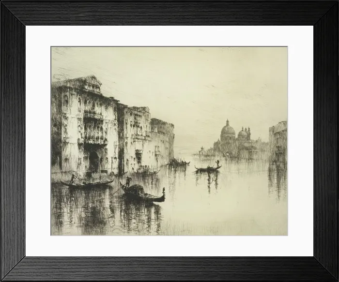 Framed Print : Gondolas, Venice, c.1928. Creator: Sydney Mackenzie Litten Framed Print : Gondolas, Venice, c.1928. Creator: Sydney Mackenzie Litten