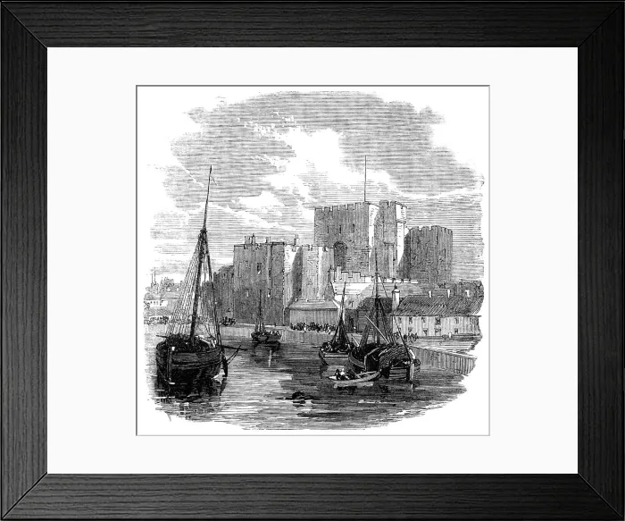 Framed Print : Prince Arthur's visit to the Isle of Man: Castle Rushen, 1869. Creator: Unknown Framed Print : Prince Arthur's visit to the Isle of Man: Castle Rushen, 1869. Creator: Unknown