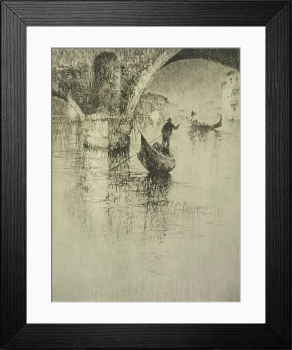 Framed Print : The gondolier, c.1928. Creator: Sydney Mackenzie Litten Framed Print : The gondolier, c.1928. Creator: Sydney Mackenzie Litten