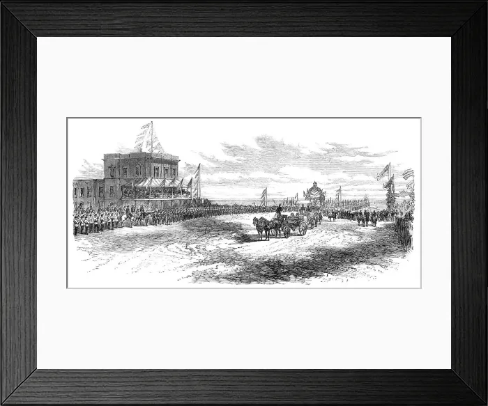 Framed Print : Prince Alfred in Australia: Glenelg, South Australia, landing-place of the Duke of Edinburgh, 1868. Creator: Unknown Framed Print : Prince Alfred in Australia: Glenelg, South Australia, landing-place of the Duke of Edinburgh, 1868. Creator: Unknown