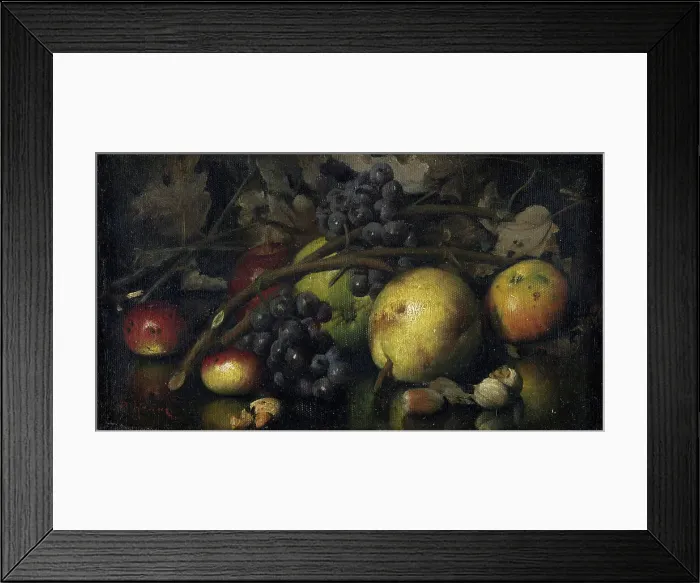 Framed Print : Still life with fruit, late 19th to early 20th century. Creator: Carducius Plantagenet Ream Framed Print : Still life with fruit, late 19th to early 20th century. Creator: Carducius Plantagenet Ream