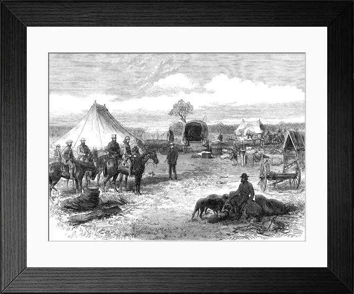 Framed Print : The Duke of Edinburgh starting for a kangaroo-hunt, Campbell-House Station... South Australia, 1868 Creator: Unknown Framed Print : The Duke of Edinburgh starting for a kangaroo-hunt, Campbell-House Station... South Australia, 1868 Creator: Unknown