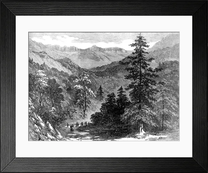 Framed Print : The Abyssinian Expedition: approach to the Abyssinian table-land, from Rayry Guddy, 1868. Creator: Unknown Framed Print : The Abyssinian Expedition: approach to the Abyssinian table-land, from Rayry Guddy, 1868. Creator: Unknown