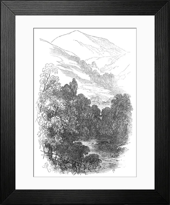 Framed Print : The Devon Valley Railway in Scotland: near Dollar, 1869. Creator: Unknown Framed Print : The Devon Valley Railway in Scotland: near Dollar, 1869. Creator: Unknown