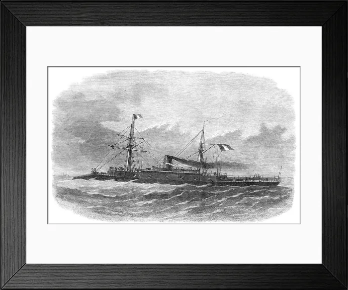 Framed Print : The French ironclad Rochambeau, formerly the American Dunderberg, 1868. Creator: Unknown Framed Print : The French ironclad Rochambeau, formerly the American Dunderberg, 1868. Creator: Unknown