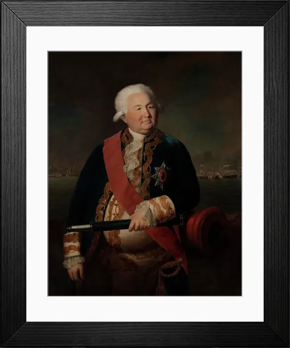 Framed Print : Portrait of Admiral Sir Edward Hughes, c1786. Creator: Unknown Framed Print : Portrait of Admiral Sir Edward Hughes, c1786. Creator: Unknown