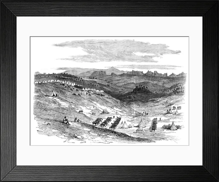 Framed Print : The Abyssinian Expedition: camp of General Sir R. Napier at Ad-Abaga, 1868. Creator: Unknown Framed Print : The Abyssinian Expedition: camp of General Sir R. Napier at Ad-Abaga, 1868. Creator: Unknown