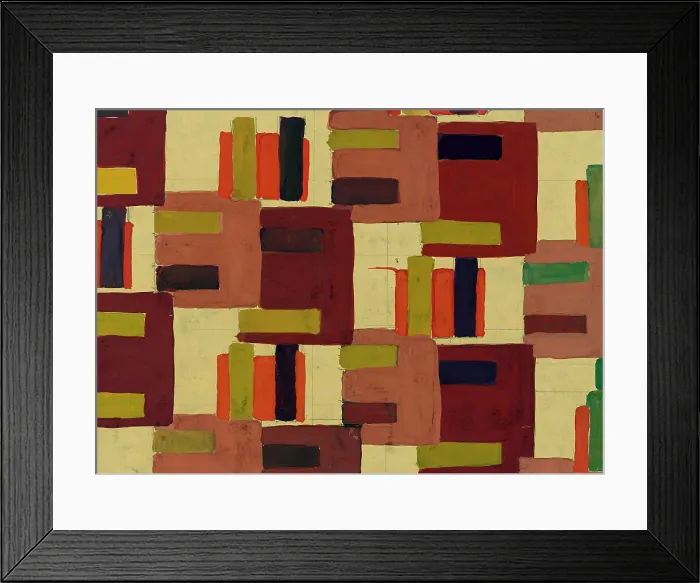 Framed Print : Untitled (Textile design no IV), c1925. Creator: Frances Hodgkins Framed Print : Untitled (Textile design no IV), c1925. Creator: Frances Hodgkins