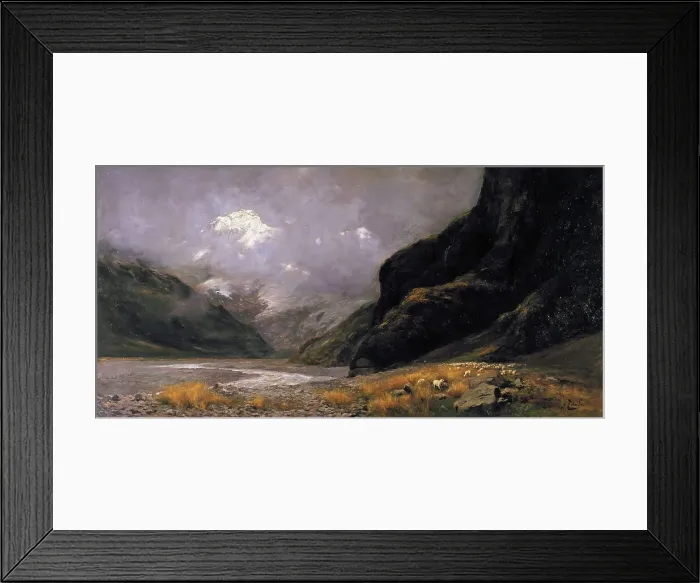 Framed Print : Mt. Sefton, from Hermitage, c1898-1902. Creator: Charles Nathaniel Worsley Framed Print : Mt. Sefton, from Hermitage, c1898-1902. Creator: Charles Nathaniel Worsley