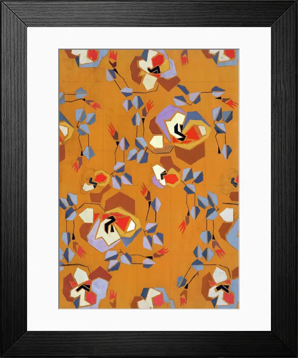 Framed Print : Untitled (Textile design no VII), c1925. Creator: Frances Hodgkins Framed Print : Untitled (Textile design no VII), c1925. Creator: Frances Hodgkins