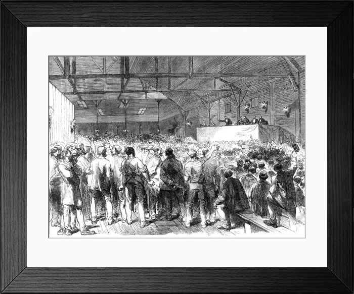 Framed Print : The Elections in Paris: a meeting in a low quarter, 1869. Creator: Unknown Framed Print : The Elections in Paris: a meeting in a low quarter, 1869. Creator: Unknown