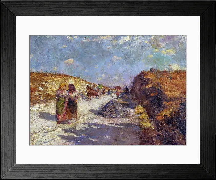 Framed Print : Market day, Rome, c1880. Creator: Girolamo Pieri Nerli Framed Print : Market day, Rome, c1880. Creator: Girolamo Pieri Nerli