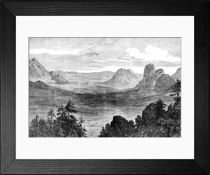 Framed Print : The Abyssinian Expedition: the British camp at Senafe on Christmas Day, 1868. Creator: Unknown Framed Print : The Abyssinian Expedition: the British camp at Senafe on Christmas Day, 1868. Creator: Unknown
