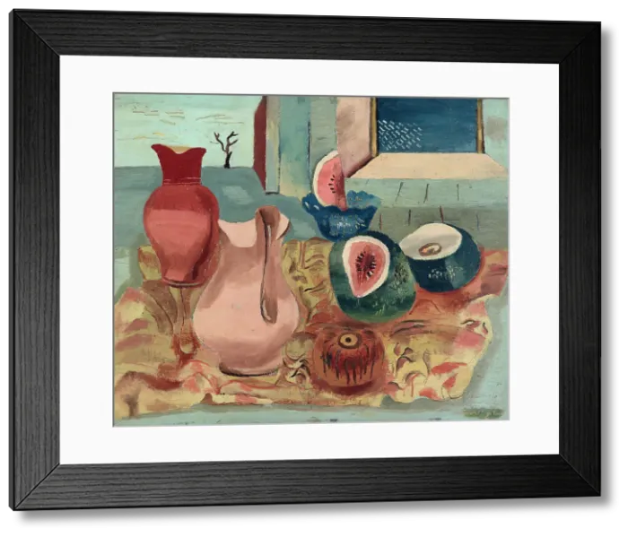Framed Print : Cut melons, c1931. Creator: Frances Hodgkins Framed Print : Cut melons, c1931. Creator: Frances Hodgkins