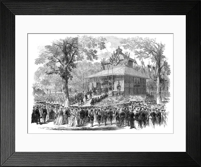 Framed Print : The Emperor of the French distributing the prizes of the Agricultural Show at Orleans, 1868. Creator: Unknown Framed Print : The Emperor of the French distributing the prizes of the Agricultural Show at Orleans, 1868. Creator: Unknown