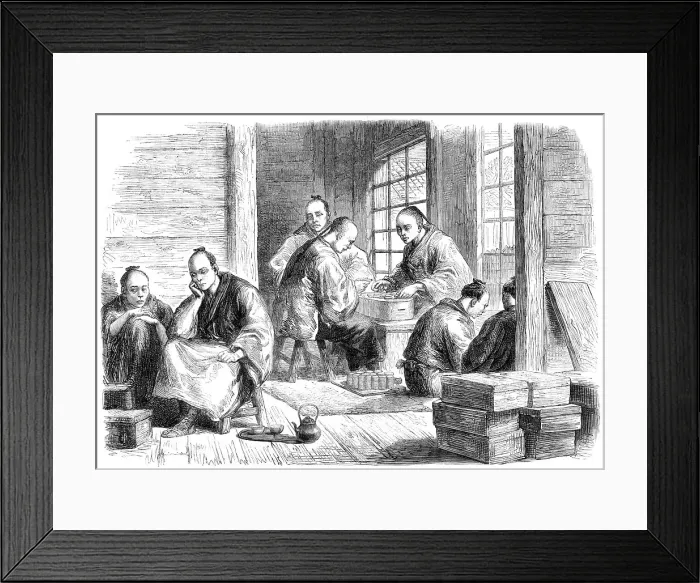 Framed Print : The Envoys of the Japanese Prince of Nagato paying the indemnity for the Affair of Simonosaki, 1865. Creator: Unknown Framed Print : The Envoys of the Japanese Prince of Nagato paying the indemnity for the Affair of Simonosaki, 1865. Creator: Unknown