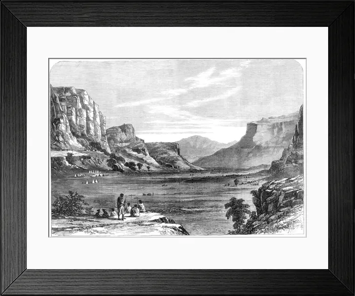 Framed Print : The Expedition to Abyssinia: Goon-Goona, in the Valley of the Mai Muna, 1868. Creator: Unknown Framed Print : The Expedition to Abyssinia: Goon-Goona, in the Valley of the Mai Muna, 1868. Creator: Unknown
