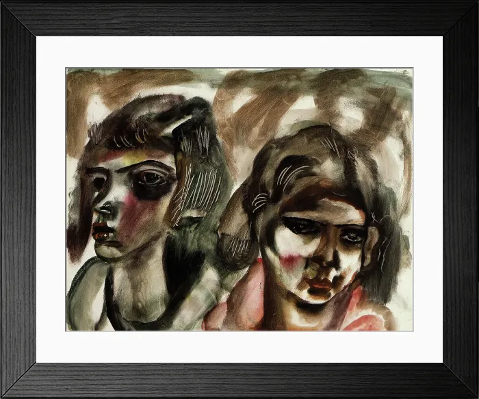 Framed Print : Two heads, c1935 -1934. Creator: Frances Hodgkins Framed Print : Two heads, c1935 -1934. Creator: Frances Hodgkins