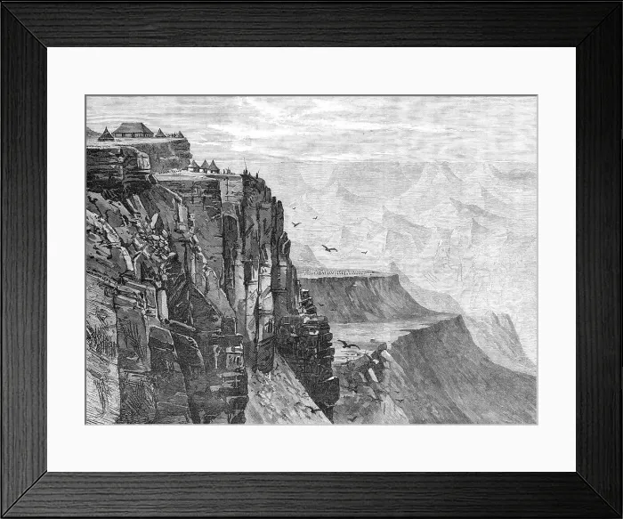 Framed Print : The Abyssinian Expedition: view from a point near the King's House, Magdala, 1868. Creator: Unknown Framed Print : The Abyssinian Expedition: view from a point near the King's House, Magdala, 1868. Creator: Unknown