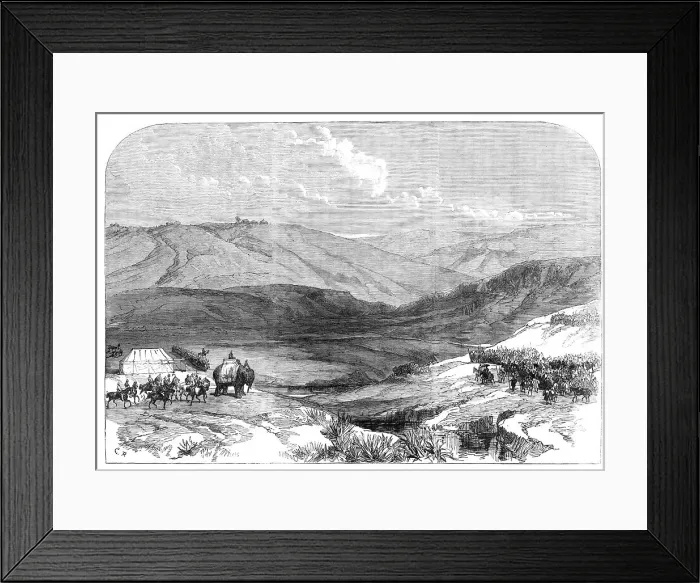 Framed Print : The Expedition to Abyssinia: meeting of the Prince of Tigre with Sir Robert Napier, 1868. Creator: C. R Framed Print : The Expedition to Abyssinia: meeting of the Prince of Tigre with Sir Robert Napier, 1868. Creator: C. R