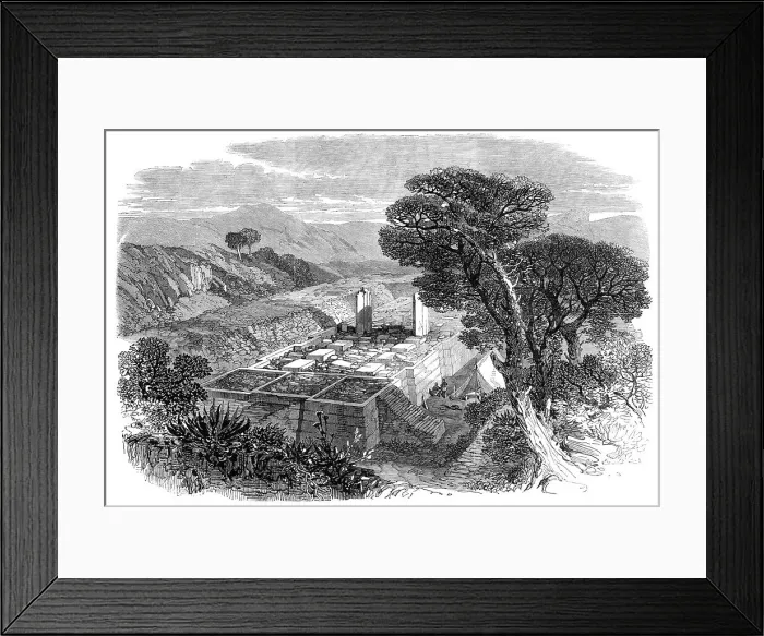 Framed Print : The Expedition to Abyssinia: ruins of an ancient Greek church at Agoola, 1868. Creator: Unknown Framed Print : The Expedition to Abyssinia: ruins of an ancient Greek church at Agoola, 1868. Creator: Unknown